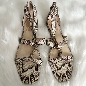 Vince Camuto Sereney Sandal - Snake Print (cream)